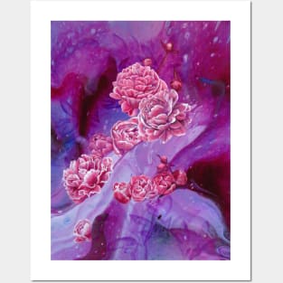 Sarah's Purple Peonies Posters and Art